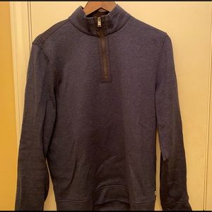 Hugo boss quarter zip sweater- navy blue